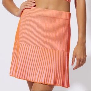 Solid and Striped “Rosie” skirt in pink and orange